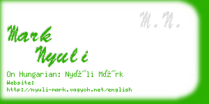 mark nyuli business card